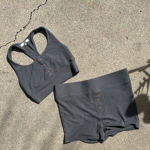 Z Supply Dark Gray Pajama Set